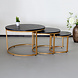 Lizzely Garden & Living Salontafel rond 3 delig Kiki goud bijzettafel industrieel side table Lizzely Garden & Living Salontafel rond 3 delig Kiki goud bijzettafel industrieel side table