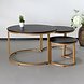 Lizzely Garden & Living Salontafel rond 3 delig Kiki goud bijzettafel industrieel side table Lizzely Garden & Living Salontafel rond 3 delig Kiki goud bijzettafel industrieel side table
