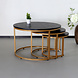 Lizzely Garden & Living Salontafel rond 3 delig Kiki goud bijzettafel industrieel side table Lizzely Garden & Living Salontafel rond 3 delig Kiki goud bijzettafel industrieel side table