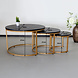 Lizzely Garden & Living Salontafel rond 3 delig Kiki goud bijzettafel industrieel side table Lizzely Garden & Living Salontafel rond 3 delig Kiki goud bijzettafel industrieel side table