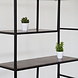 Lizzely Garden & Living Boekenkast industrieel Kirja MDF wandmeubel hout 84x168cm Lizzely Garden & Living Boekenkast industrieel Kirja MDF wandmeubel hout 84x168cm