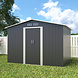 Lizzely Garden & Living Metalen tuinhuisje (9,3 m3) grijs medium berging schuur HxBxD: 179x258x207cm Lizzely Garden & Living Metalen tuinhuisje (9,3 m3) grijs medium berging schuur HxBxD: 179x258x207cm