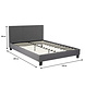 Lizzely Garden & Living Bedframe Dico 140x200cm antraciet stof bed ledikant Lizzely Garden & Living Bedframe Dico 140x200cm antraciet stof bed ledikant