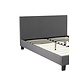 Lizzely Garden & Living Bedframe Dico 140x200cm antraciet stof bed ledikant Lizzely Garden & Living Bedframe Dico 140x200cm antraciet stof bed ledikant