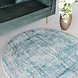 Lizzely Garden & Living Vloerkleed rond vintage 140cm wit donkerblauw perzisch oosters tapijt Lizzely Garden & Living Vloerkleed rond vintage 140cm wit donkerblauw perzisch oosters tapijt