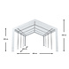 Lizzely Garden & Living Partytent 4x8m wit semi professioneel Lizzely Garden & Living Partytent 4x8m wit semi professioneel