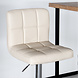 Lizzely Garden & Living Barkruk Anel met rugleuning: beige leder barstoel Lizzely Garden & Living Barkruk Anel met rugleuning: beige leder barstoel