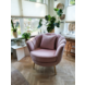 Lizzely Garden & Living Fauteuil zitbank 1 persoons stoel Belle velvet roze bankje Lizzely Garden & Living Fauteuil zitbank 1 persoons stoel Belle velvet roze bankje