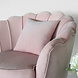 Lizzely Garden & Living Fauteuil zitbank 1 persoons stoel Belle velvet roze bankje Lizzely Garden & Living Fauteuil zitbank 1 persoons stoel Belle velvet roze bankje