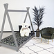 Lizzely Garden & Living Peuterbed Michelle grijs hout 148x76x137cm kinderbed inclusief lattenbodem Lizzely Garden & Living Peuterbed Michelle grijs hout 148x76x137cm kinderbed inclusief lattenbodem