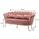 Lizzely Garden & Living Zitbank Belle 3 zits velvet oud roze 180cm stof bankstel incl. 3 kussens bank Lizzely Garden & Living Zitbank Belle 3 zits velvet oud roze 180cm stof bankstel incl. 3 kussens bank