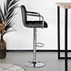 Lizzely Garden & Living Barkruk Anel met armleuning: zwart leder barstoel Lizzely Garden & Living Barkruk Anel met armleuning: zwart leder barstoel