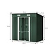 Lizzely Garden & Living Metalen tuinhuisje (5,6 m3) groen breed klein berging schuur HxBxD: 182x238x131cm Lizzely Garden & Living Metalen tuinhuisje (5,6 m3) groen breed klein berging schuur HxBxD: 182x238x131cm