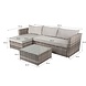 Lizzely Garden & Living Loungebank Miko lichtgrijs tuin, loungeset buiten wicker Lizzely Garden & Living Loungebank Miko lichtgrijs tuin, loungeset buiten wicker