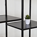 Lizzely Garden & Living Boekenkast industrieel Gina metalen wandmeubel zwart 90x185cm Lizzely Garden & Living Boekenkast industrieel Gina metalen wandmeubel zwart 90x185cm