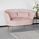 Lizzely Garden & Living Zitbank Belle 2 zits velvet roze bankstel 140cm stof incl. 2 kussens bank Lizzely Garden & Living Zitbank Belle 2 zits velvet roze bankstel 140cm stof incl. 2 kussens bank