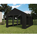 Lizzely Garden & Living Partytent 3x6m zwart semi professioneel Lizzely Garden & Living Partytent 3x6m zwart semi professioneel