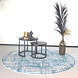 Lizzely Garden & Living Vloerkleed rond vintage 100cm wit donkerblauw perzisch oosters tapijt Lizzely Garden & Living Vloerkleed rond vintage 100cm wit donkerblauw perzisch oosters tapijt