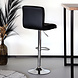 Lizzely Garden & Living Barkruk Anel met rugleuning: zwart leder barstoel Lizzely Garden & Living Barkruk Anel met rugleuning: zwart leder barstoel