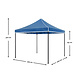 Lizzely Garden & Living Easy up 3x3m blauw luxe zonder zijwanden partytent opvouwbaar Lizzely Garden & Living Easy up 3x3m blauw luxe zonder zijwanden partytent opvouwbaar