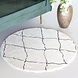 Lizzely Garden & Living Vloerkleed rond moroccan 100cm wit zwart perzisch oosters tapijt Lizzely Garden & Living Vloerkleed rond moroccan 100cm wit zwart perzisch oosters tapijt