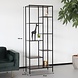 Lizzely Garden & Living Boekenkast industrieel Maudy MDF wandmeubel hout 70x185cm Lizzely Garden & Living Boekenkast industrieel Maudy MDF wandmeubel hout 70x185cm