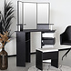 Lizzely Garden & Living Kaptafel Daphie zwart/wit make-up tafel inclusief zitbankje en spiegel Lizzely Garden & Living Kaptafel Daphie zwart/wit make-up tafel inclusief zitbankje en spiegel