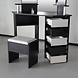 Lizzely Garden & Living Kaptafel Daphie zwart/wit make-up tafel inclusief zitbankje en spiegel Lizzely Garden & Living Kaptafel Daphie zwart/wit make-up tafel inclusief zitbankje en spiegel