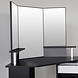 Lizzely Garden & Living Kaptafel Daphie zwart/wit make-up tafel inclusief zitbankje en spiegel Lizzely Garden & Living Kaptafel Daphie zwart/wit make-up tafel inclusief zitbankje en spiegel