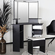 Lizzely Garden & Living Kaptafel Daphie zwart/wit make-up tafel inclusief zitbankje en spiegel Lizzely Garden & Living Kaptafel Daphie zwart/wit make-up tafel inclusief zitbankje en spiegel