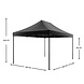 Lizzely Garden & Living Easy up 3x4,5m zwart luxe zonder zijwanden partytent opvouwbaar Lizzely Garden & Living Easy up 3x4,5m zwart luxe zonder zijwanden partytent opvouwbaar