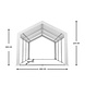 Lizzely Garden & Living Partytent 3x6m PVC met grondframe brandvertragend Lizzely Garden & Living Partytent 3x6m PVC met grondframe brandvertragend