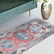 Lizzely Garden & Living Vloerkleed vintage 70x140cm grijs rood perzisch oosters tapijt Lizzely Garden & Living Vloerkleed vintage 70x140cm grijs rood perzisch oosters tapijt