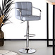 Lizzely Garden & Living Barkruk Anel met armleuning: lichtgrijs leder barstoel Lizzely Garden & Living Barkruk Anel met armleuning: lichtgrijs leder barstoel