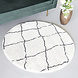Lizzely Garden & Living Vloerkleed rond moroccan 120cm wit zwart perzisch oosters tapijt Lizzely Garden & Living Vloerkleed rond moroccan 120cm wit zwart perzisch oosters tapijt