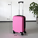 Lizzely Garden & Living Handbagage koffer 55cm roze 4 wielen trolley met pin slot reiskoffer Lizzely Garden & Living Handbagage koffer 55cm roze 4 wielen trolley met pin slot reiskoffer
