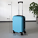 Lizzely Garden & Living Handbagage koffer 55cm blauw 4 wielen trolley met pin slot reiskoffer Lizzely Garden & Living Handbagage koffer 55cm blauw 4 wielen trolley met pin slot reiskoffer