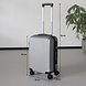 Lizzely Garden & Living Handbagage koffer 55cm zilver 4 wielen trolley met pin slot reiskoffer Lizzely Garden & Living Handbagage koffer 55cm zilver 4 wielen trolley met pin slot reiskoffer