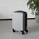 Lizzely Garden & Living Handbagage koffer 55cm zilver 4 wielen trolley met pin slot reiskoffer Lizzely Garden & Living Handbagage koffer 55cm zilver 4 wielen trolley met pin slot reiskoffer