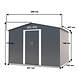 Lizzely Garden & Living Metalen tuinhuisje (9,3 m3) grijs medium berging schuur HxBxD: 179x258x207cm Lizzely Garden & Living Metalen tuinhuisje (9,3 m3) grijs medium berging schuur HxBxD: 179x258x207cm