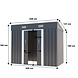 Lizzely Garden & Living Metalen tuinhuisje (5,6 m3) grijs breed klein berging schuur HxBxD: 182x238x131cm Lizzely Garden & Living Metalen tuinhuisje (5,6 m3) grijs breed klein berging schuur HxBxD: 182x238x131cm