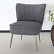 Lizzely Garden & Living Fauteuil zitbank 1 persoons Rilaan velvet grijs stoel Lizzely Garden & Living Fauteuil zitbank 1 persoons Rilaan velvet grijs stoel
