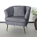 Lizzely Garden & Living Fauteuil zitbank 1 persoons Sien velvet grijs stoel Lizzely Garden & Living Fauteuil zitbank 1 persoons Sien velvet grijs stoel
