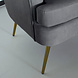 Lizzely Garden & Living Fauteuil zitbank 1 persoons Sien velvet grijs stoel Lizzely Garden & Living Fauteuil zitbank 1 persoons Sien velvet grijs stoel