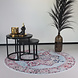 Lizzely Garden & Living Vloerkleed rond vintage 140cm wit rood perzisch oosters tapijt Lizzely Garden & Living Vloerkleed rond vintage 140cm wit rood perzisch oosters tapijt