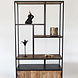 Lizzely Garden & Living Boekenkast mangohout Sidney kast industrieel duurzaam massief hout mango wandkast Lizzely Garden & Living Boekenkast mangohout Sidney kast industrieel duurzaam massief hout mango wandkast