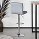 Lizzely Garden & Living Barkruk Anel set van 2: lichtgrijs leder barstoel Lizzely Garden & Living Barkruk Anel set van 2: lichtgrijs leder barstoel