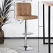 Lizzely Garden & Living Barkruk Anel set van 2: lichtbruin leder barstoel Lizzely Garden & Living Barkruk Anel set van 2: lichtbruin leder barstoel