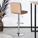 Lizzely Garden & Living Barkruk Anel set van 2: lichtbruin leder barstoel Lizzely Garden & Living Barkruk Anel set van 2: lichtbruin leder barstoel