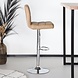 Lizzely Garden & Living Barkruk Anel set van 2: lichtbruin leder barstoel Lizzely Garden & Living Barkruk Anel set van 2: lichtbruin leder barstoel